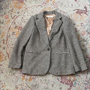 ASTR the Label Medium lined 20% wool classic streetwear houndstooth blazer